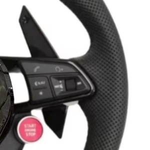 Volant de voiture sport en cuir pour <span class=keywords><strong>Audi</strong></span>, complémentaire au carbone, pour A3 A4 A5 A6 A7 A8 S3 S4 S5 S6 S7 S8 Q3 Q5 Q7 <span class=keywords><strong>RS</strong></span> R8 <span class=keywords><strong>TT</strong></span> - Product Image 4