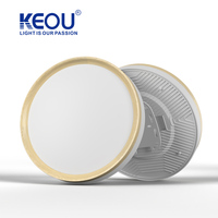 Plafonnier LED KEOU à éclairage latéral, ambiance lumineuse RGB, couleurs rouge et bleu, 24W 36W