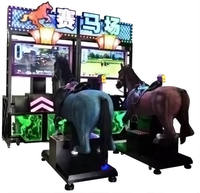 KAIMI Classic Horse Racing Horse Riding Simulator Game Machine Coin-operated Amusement Equipment with Race Track durable