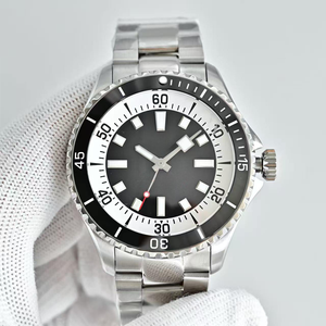 Reloj Mecánico Automático Clásico de Alta Calidad para Hombre, Esfera Negra, Bisel Giratorio Decorativo, Correa de Acero Inoxidable - Product Image 1