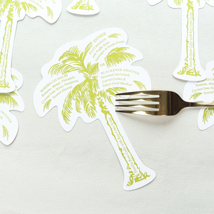 <span class=keywords><strong>Carte</strong></span> de menu en papier en forme de cocotier mignon unique avec motif d'impression en couleur et texte pour décor de table de mariage et d'<span class=keywords><strong>anniversaire</strong></span> - Product Image 5