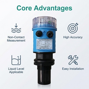 インテリジェント2線式超音波レベルメーター <span class=keywords><strong>4</strong></span>-<span class=keywords><strong>20mA</strong></span>出力 超音波レベルトランスミッター ABS素材 液体用精度0.5% - Product Image 4