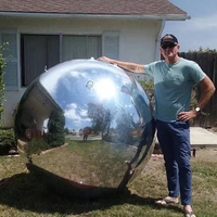 Personnalisé Or Argent 1ft à 10ft Grande Sphère Gonflable en PVC Art Modèle Géant Ballon Bulle Réutilisable Boule Miroir pour Événements en Plein Air