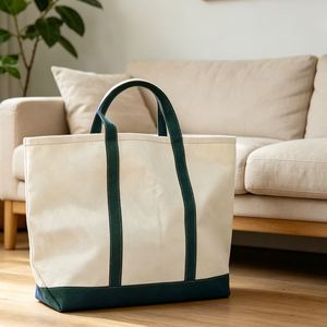 Sac fourre-tout en toile personnalisé avec logo, poignées colorées, grande capacité, réutilisable, écologique, pour courses, voyages, plage, sac à bandoulière - Product Image 2