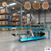 Ligne de production industrielle de machines à fabriquer des croquettes pour chiens et chats à double vis, extrudeuse de traitement d'aliments pour animaux de compagnie