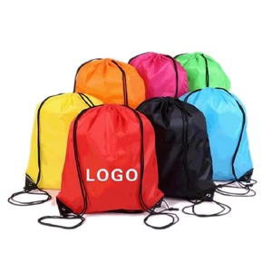 Mochila promocional con cordón Bolsa deportiva de poliéster impresa personalizada para publicidad y obsequios de eventos - Product Image 4