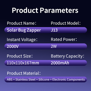 <span class=keywords><strong>Lampe</strong></span> <span class=keywords><strong>anti</strong></span>-moustiques solaire <span class=keywords><strong>efficace</strong></span> pour jardin extérieur, étanche IP33, LED UV, pour patio et cour - Product Image 2