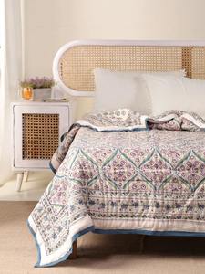 Edredón de algodón orgánico 100% estilo Jaipuri hecho edredón de algodón orgánico hecho en India producto suave y cómodo - Product Image 5