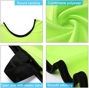 Gilet de football 100% polyester bon marché d'usine personnalisé maille de football respirante bavoirs de football d'entraînement Pinnies de sport pour l'entraînement - Product Image 4