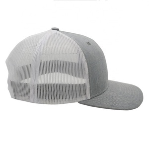 Gorra Trucker Personalizada de Alta Calidad en Gris Jaspeado, 6 Paneles, Bordado 3D, Malla, Cierre a Presión - Product Image 2