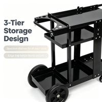 Chariot robuste à capacité de 400 kg avec poignée inclinable, plateau métallique et roulettes pivotantes