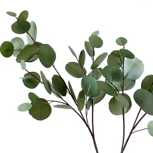 FC7005 Factory Price Artificial silk eucalyptus leaves and eucalyptus leaves garland for wedding decoration