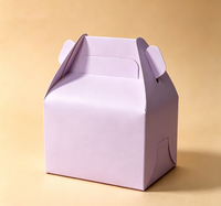 Tragbare Geschenkbox mit Griff, Anpassbare Faltbare Seitenverschluss-Giebelbox für Hochzeit Party Süßigkeiten Kekse Schokolade Gastgeschenke Verpackung