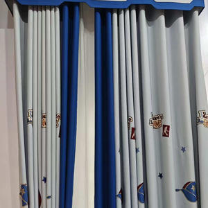 Eleganti <span class=keywords><strong>tende</strong></span> di garza europee per ragazzi a tema Baseball ricamate con funzione di oscuramento per uso della porta della camera dei bambini - Product Image 5