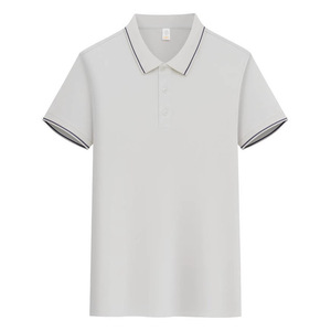 Polo Shirt Short Sleeve Unisex Solid Color Polyester Workwear Daily Wear Custom Logo Printing - Product Image 4