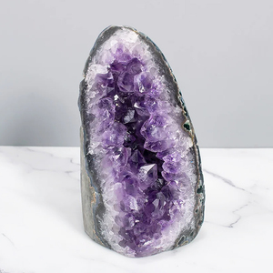 Pietra Naturale di <span class=keywords><strong>Ametista</strong></span>, Cristallo Geode, Cluster di Quarzo <span class=keywords><strong>Grezzo</strong></span> per Guarigione e Regalo - Product Image 6