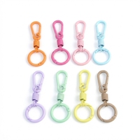 Mosquetón Metálico Resistente con Clip de Resorte, Anillo para Llaves, Porta Llaves EDC Portátil para Viajes al Aire Libre y Camping