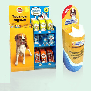 Tierbedarfsgeschäft Maßgefertigtes Karton-POP-Displayregal - Hundefutter-Halsband-Haustierbekleidungs-Ausstellungsständer - Product Image 6