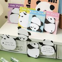 Adorables Notas Adhesivas con Diseño de Panda de Dibujos Animados, 7*8.5cm, Escritura Suave, Papel Offset de 70gsm para Notas de Oficina y Diario