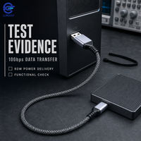 LUNG KAY Memproduksi Kabel Data USB 3.2 Gen 2 10Gbps 60W USB a ke C Berbahan Kain untuk Hard Drive SSD Laptop Kustom OEM ODM Pabrik