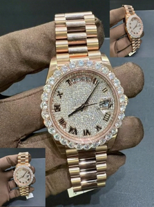 Reloj de Lujo Automático de Acero Inoxidable con Cristal de Moissanita VVS, Resistente al Agua 10 Bar, Estilo Hip Hop, Apto para Probador de Diamantes - Product Image 1