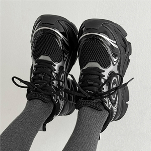 Chaussures de course décontractées respirantes en maille à semelle épaisse, de créateur, de luxe discret et de niche - Product Image 4