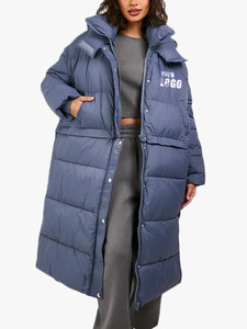 High Quality Custom Puffer Women Long Padded <strong>Coat</strong> Inter Jacket Men Long Down Jacket 4 in 1 Detachable Oversized Puffer Jacket - Product Image 4