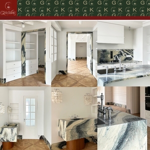 Lastre di <span class=keywords><strong>Marmo</strong></span> <span class=keywords><strong>Verde</strong></span> <span class=keywords><strong>Cipollino</strong></span> GOLDKING con Venature Bianche e Grigie, Taglio di Precisione per Case di Lusso, Hotel, Ville e Centri Commerciali - Product Image 3