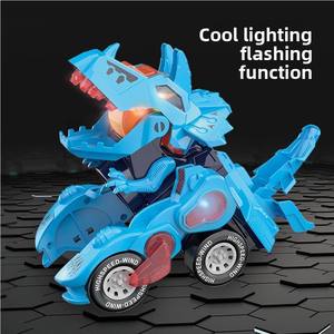 Robot transformable électrique avec logo personnalisable, en plastique durable, universel, avec lumière et musique, <span class=keywords><strong>jouet</strong></span> véhicule dinosaure - Product Image 5