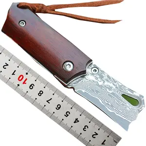 OEM Outdoor New Camping wholesale custom Hand Made Damascus Folded Steel blade knife