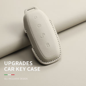 เคสหนังหุ้มกุญแจรถยนต์สีเดิมสำหรับ Denza Ev <span class=keywords><strong>Dm</strong></span> N7 N8 พวงกุญแจหนังสำหรับรีโมทรถยนต์ ป้องกันรอยขีดข่วน อุปกรณ์ตกแต่ง - Product Image 3