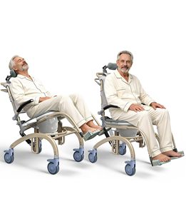 <span class=keywords><strong>Silla</strong></span> de Ducha Multifuncional con Ruedas, Reposacabezas Ajustable, <span class=keywords><strong>Silla</strong></span> de Ruedas Médica <span class=keywords><strong>para</strong></span> Inodoro, <span class=keywords><strong>para</strong></span> Personas Mayores, Discapacitados y Auxilio de Enfermería - Product Image 2