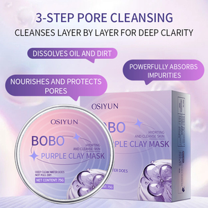 <span class=keywords><strong>Mascarilla</strong></span> de Arcilla Morada, Limpieza Profunda, Lodo Volcánico, Ácido Hialurónico, Hidratante, Clarificante de Poros, Bajo MOQ, Fábrica de Cuidado de la Piel - Product Image 6