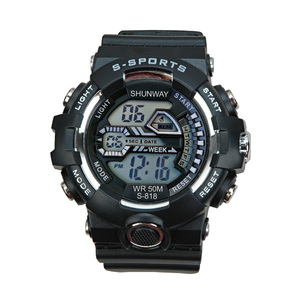 Shunwany-relojes deportivos para hombre, pulsera digital resistente al agua, redondo, precio bajo, 818 - Product Image 1