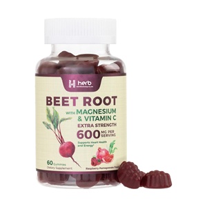 Bonbons de racine de betterave de marque privée OEM ODM pour adultes, saveur cerise noire, soulage <span class=keywords><strong>le</strong></span> flux d'oxyde nitrique sanguin, bonbons aux <span class=keywords><strong>cerises</strong></span> et aux fruits - Product Image 1