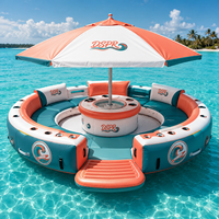 Plateforme flottante gonflable de grande taille en PVC Drop Stitch avec surface en EVA pour yacht, lac, océan, usage polyvalent