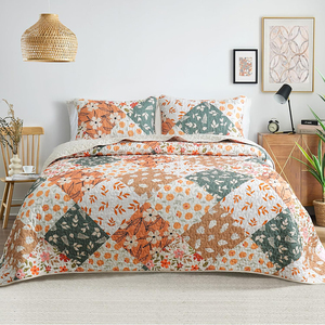 Bán buôn 3 cái Trọng lượng nhẹ kim cương thiết kế Quilt Set siêu âm chần bông Polyester Cotton cổ điển khách sạn Duvet cover <span class=keywords><strong>Sheet</strong></span> - Product Image 2