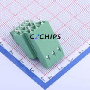 DG127A3-5.08-09P-14-00A(H) Screw Terminal Block Through hole Component (THT),P=5.08mm Connector 3x3P 5.08mm Green Through Hole - Product Image 2