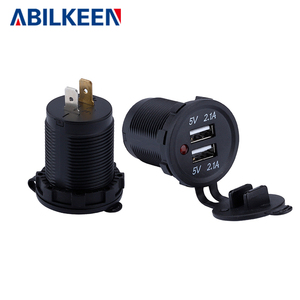 4.2A Double USB Panel Mount 12V 5V 1A 2.1A Prise de courant étanche marine électrique Dual Twin USB Chargeur de voiture pour téléphone portable - Product Image 6