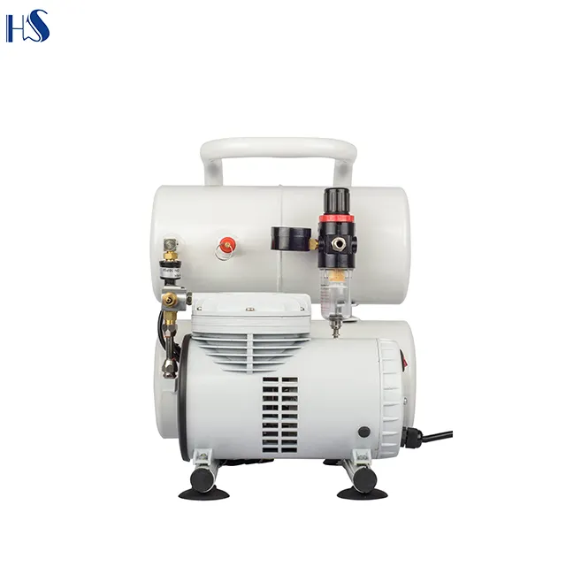 Airbrush Compressor with 8L Tank Filter 1/4hp AS06T Portable Compressor Pneumatic Tools for Painting