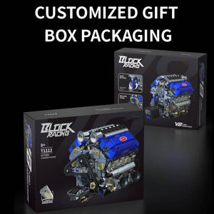 Kit de Construcción de Motor Eléctrico V8 en Miniatura, Modelo de Motor Mecánico <span class=keywords><strong>para</strong></span> Armar, Bloques de Construcción - Product Image 5