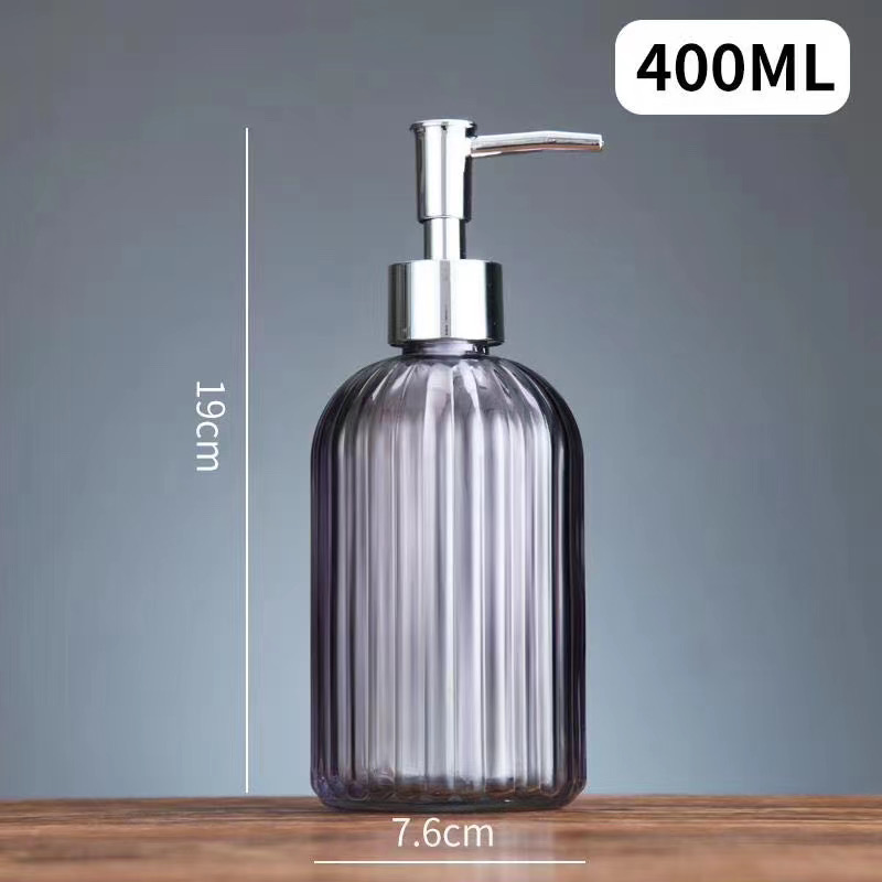 480ml colorful glass Bottles Thick Amber Glass Soap Dispenser with Stainless Steel Pump