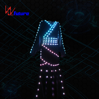 Avenir de la Chine LED Lumineux Hanfu Robe Robe Robe Style Chinois Performance Vêtements