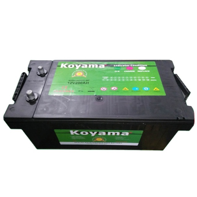 Truck Battery Trailer Battery KOYAMA SMF Wholesale Car Battery N200 12v 200ah