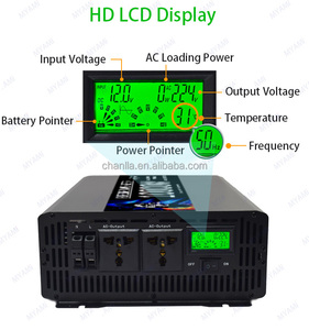 หน้าจอ LCD 10KW ไฟ LED พลังงานแสงอาทิตย์24V/48V/60V/72V/96V 110V/220V AC 10000W Pure sine WAVE SINGLE PHASE สำหรับใช้ในบ้าน - Product Image 2