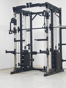 Meilleures ventes : Cage de squat multifonctionnelle professionnelle avec Smith Machine et Crossover à câbles, pour salle de sport à domicile, usage intérieur unisexe - Product Image 2