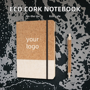 Ensemble de carnets personnalisés A5 portables en liège gaufré et patchwork, écologiques, pour cadeaux d'affaires, cadeaux culturels et créatifs, bloc-notes <span class=keywords><strong>SANGOR</strong></span> - Product Image 2