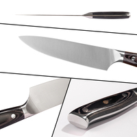 Couteau à viande de haute qualité de 8 pouces en acier inoxydable allemand 1.4116, couteau de chef de cuisine tranchant