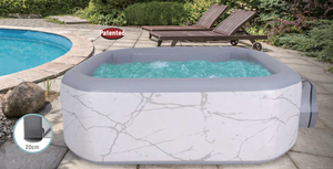 Jacuzzi Inflable Cuadrado de Diseño Personalizado para 5 Personas, <span class=keywords><strong>Spa</strong></span> de PVC Laminado, Piscina de Masaje Elevada para Exteriores - Product Image 5