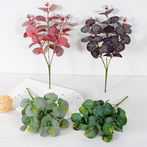 Flower Delight - Plantas Artificiales de Eucalipto Verde de 36 cm, Decoración para el Hogar y Bodas, Flores de Seda, Flores Artificiales de Plástico - Product Image 1